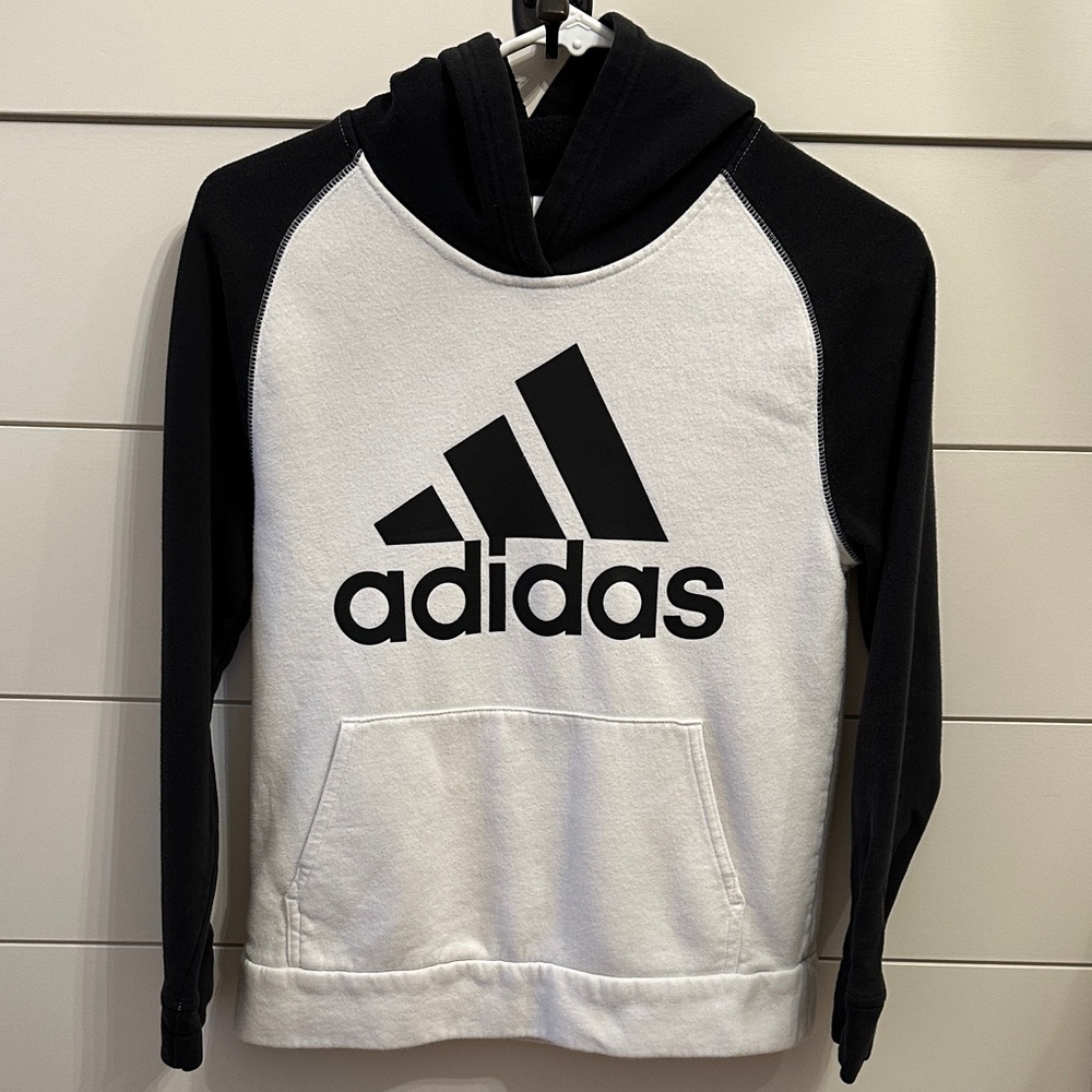 Adidas Boys Monochrome Logo Hoodie
